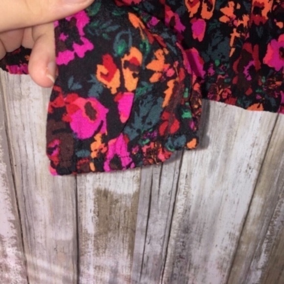 Wild Fable Neon Floral Long Sleeve Blouse - Picture 3 of 6